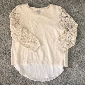 3/4 length cream sweater